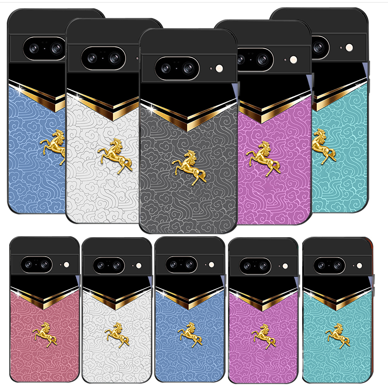Google Pixel 9 Pro - Funda de vidrio negro para teléfono