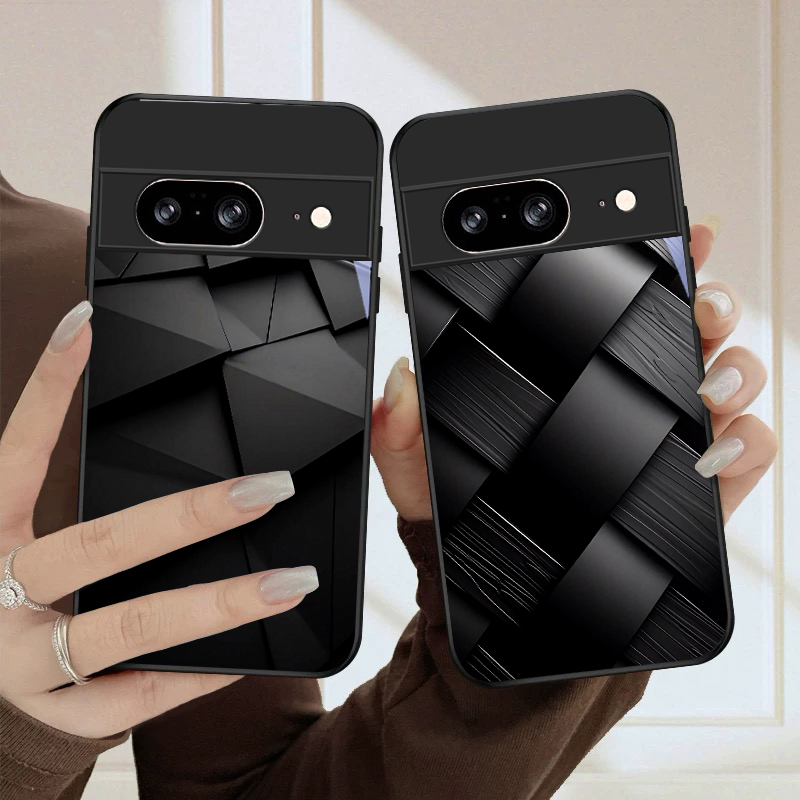 Google Pixel 9 Pro - Funda de teléfono de cristal negro