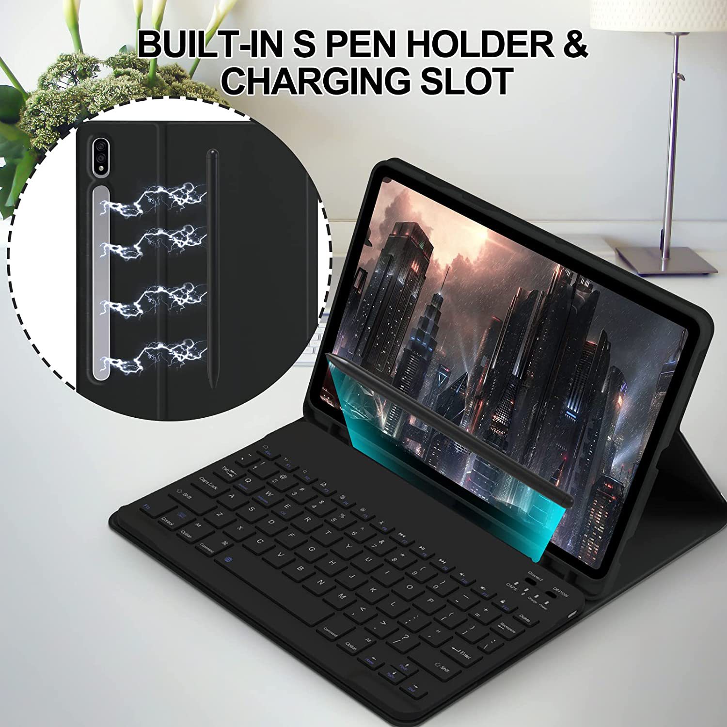 Funda para Samsung Galaxy Tab  - Samsung Tablet Keyboard Accessories reseña y precio