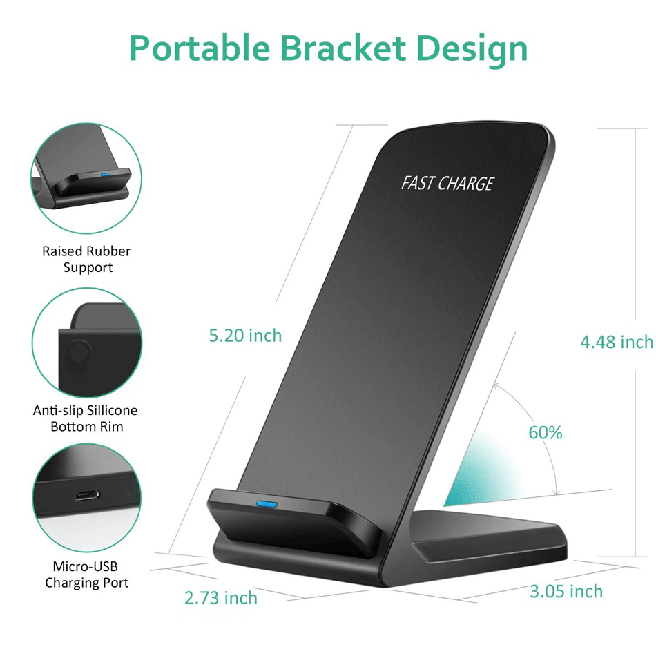 Cargador inalámbrico Qi, base  - Wireless Charging Pad reseña y precio